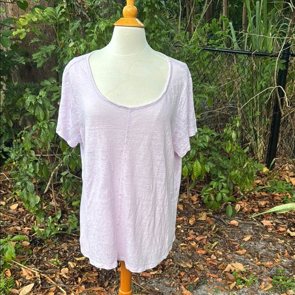 Rachel Zoe lavender linen t-shirt, size 1X - Picture 1 of 4